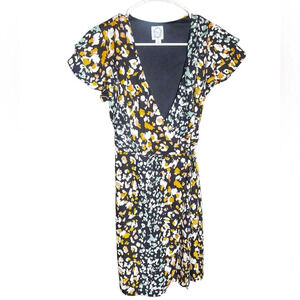 Blue rain faux wrap style dress from Francesca’s size small excellent condition